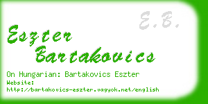 eszter bartakovics business card